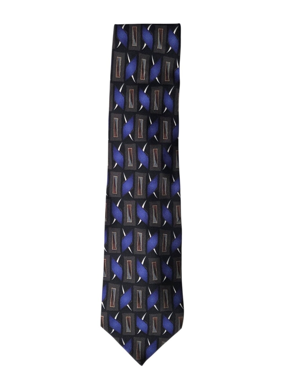 FACETS Authentic Vintage Multi Color Blue Designer Silk Necktie NWOT